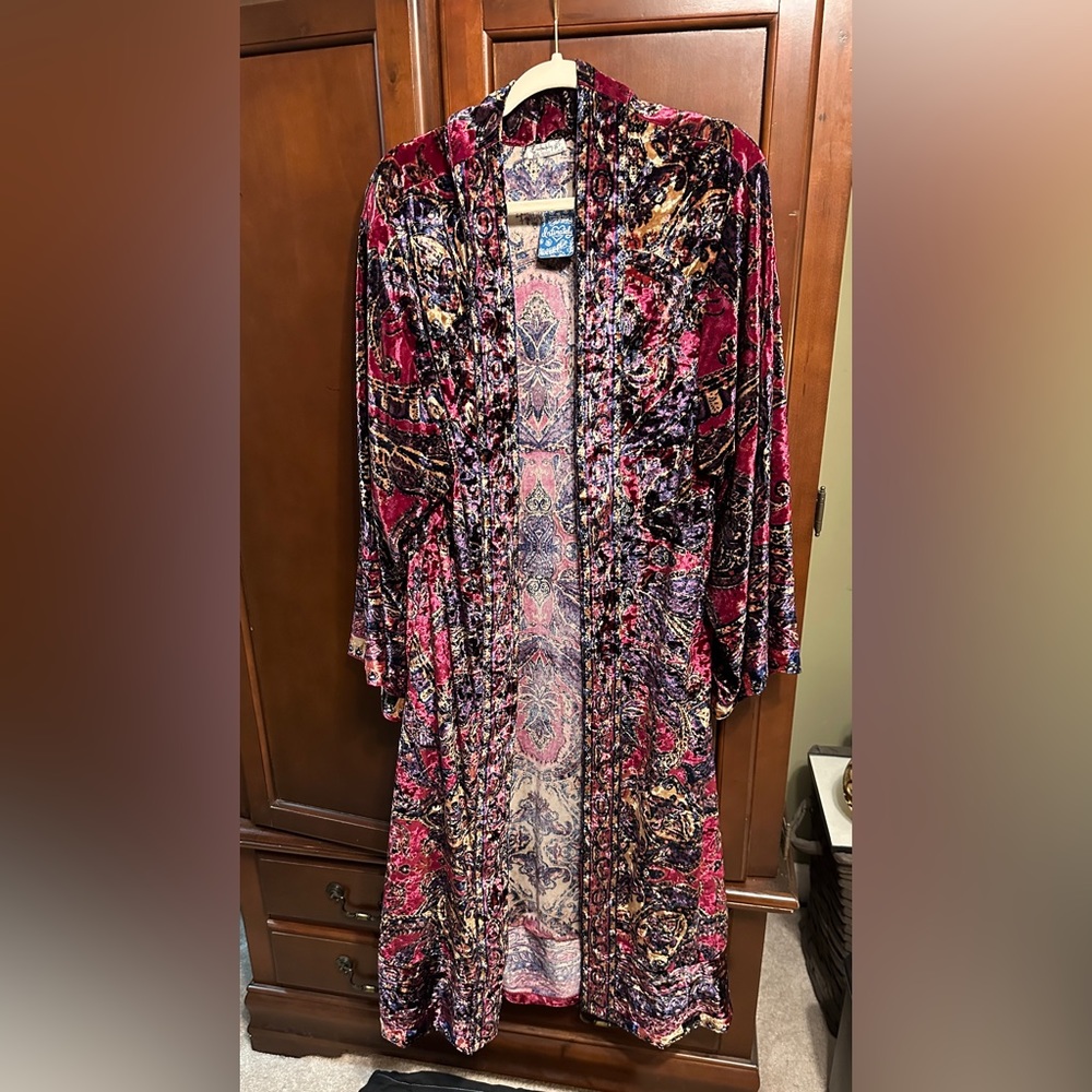 Intimately by Free People long robe. Beautiful colors. Feels like soft velvet